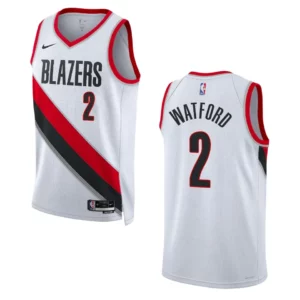 Portland Trail Blazers Trendon Watford 2022-23 Association Edition White Swingman Jersey - 49Native