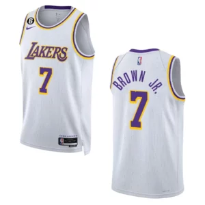 Troy Brown Jr. Association Edition Los Angeles Lakers 2022-23 White Swingman Jersey - 49Native