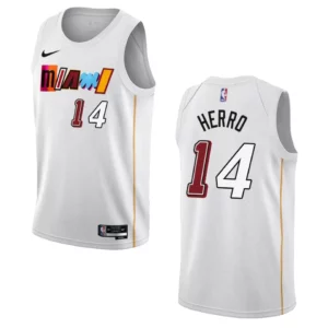 Tyler Herro City Edition Miami Heat 2022-23 White Swingman Jersey - 49Native
