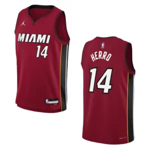 2022-23 Miami Heat Youth Statement Edition Tyler Herro Red Jersey - 49Native