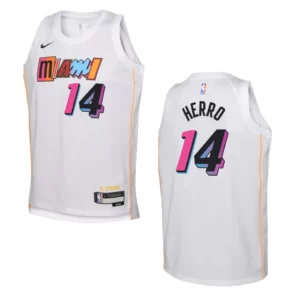 Miami Heat 2022-23 City Edition Youth Tyler Herro White Jersey - 49Native