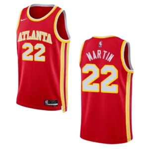 Atlanta Hawks Tyrese Martin 2022-23 Icon Edition Red Swingman Jersey - 49Native