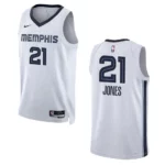 Memphis Grizzlies Tyus Jones 2022-23 Association Edition White Swingman Jersey - 49Native