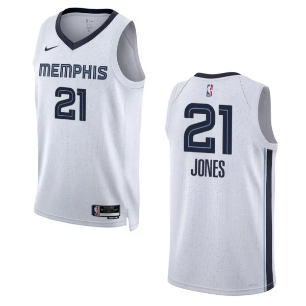 Memphis Grizzlies Tyus Jones 2022-23 Association Edition White Swingman Jersey - 49Native