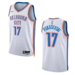 Thunder 2022-23 Association Edition Aleksej Pokusevski White Jersey Swingman - 49Native