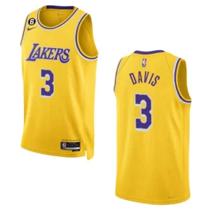 Lakers 2022-23 Icon Edition Anthony Davis Yellow Jersey Swingman - 49Native