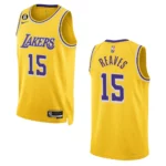 Lakers 2022-23 Icon Edition Austin Reaves Yellow Jersey Swingman - 49Native