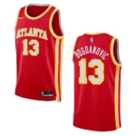 Hawks 2022-23 Icon Edition Bogdan Bogdanovic Red Jersey Swingman - 49Native