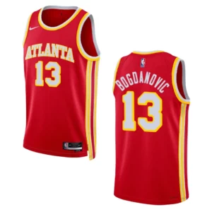 Hawks 2022-23 Icon Edition Bogdan Bogdanovic Red Jersey Swingman - 49Native