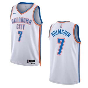 Thunder 2022-23 Association Edition Chet Holmgren White Jersey Swingman - 49Native