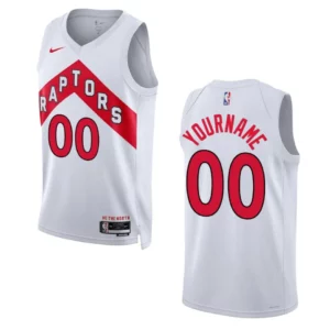 Raptors 2022-23 Association Edition Custom White Jersey Swingman - 49Native