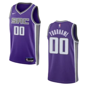 Kings 2022-23 Icon Edition Custom Purple Jersey Swingman - 49Native
