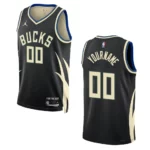 Bucks 2022-23 Statement Edition Custom Black Jersey Swingman - 49Native
