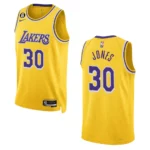 Lakers 2022-23 Icon Edition Damian Jones Yellow Jersey Swingman - 49Native