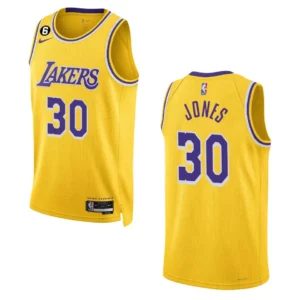 Lakers 2022-23 Icon Edition Damian Jones Yellow Jersey Swingman - 49Native