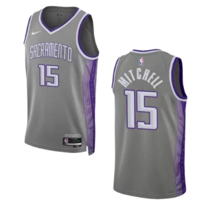 Kings 2022-23 City Edition Davion Mitchell Anthracite Jersey Swingman - 49Native