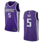 Kings 2022-23 Icon Edition De'Aaron Fox Purple Jersey Swingman - 49Native