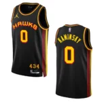 Hawks 2022-23 Statement Edition Frank Kaminsky Black Jersey Swingman - 49Native
