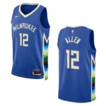 Bucks 2022-23 City Edition Grayson Allen Royal Jersey Swingman - 49Native