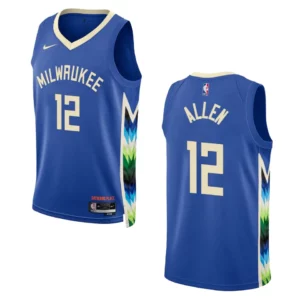 Bucks 2022-23 City Edition Grayson Allen Royal Jersey Swingman - 49Native