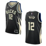 Bucks 2022-23 Statement Edition Grayson Allen Black Jersey Swingman - 49Native