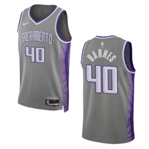 Kings 2022-23 City Edition Harrison Barnes Anthracite Jersey Swingman - 49Native