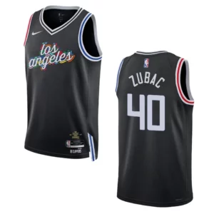 Clippers 2022-23 City Edition Ivica Zubac Black Jersey Swingman - 49Native