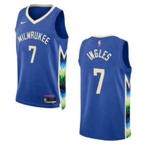 Bucks 2022-23 City Edition Joe Ingles Royal Jersey Swingman - 49Native