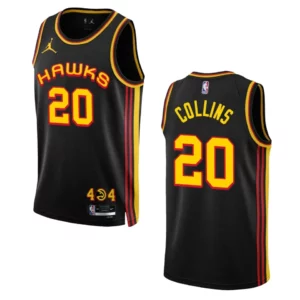 Hawks 2022-23 Statement Edition John Collins Black Jersey Swingman - 49Native