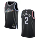 Clippers 2022-23 City Edition Kawhi Leonard Black Jersey Swingman - 49Native
