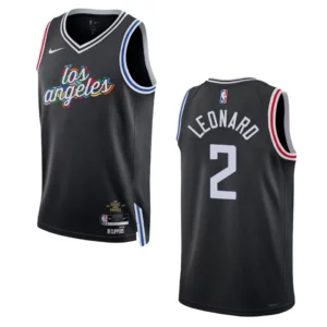 Clippers 2022-23 City Edition Kawhi Leonard Black Jersey Swingman - 49Native