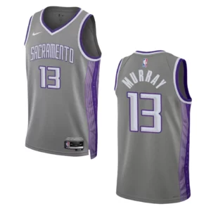 Kings 2022-23 City Edition Keegan Murray Anthracite Jersey Swingman - 49Native