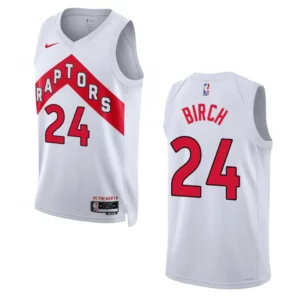 Raptors 2022-23 Association Edition Khem Birch White Jersey Swingman - 49Native