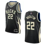 Bucks 2022-23 Statement Edition Khris Middleton Black Jersey Swingman - 49Native