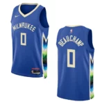 Bucks 2022-23 City Edition MarJon Beauchamp Royal Jersey Swingman - 49Native