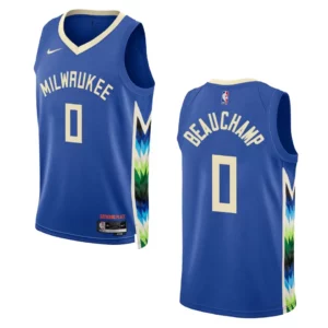 Bucks 2022-23 City Edition MarJon Beauchamp Royal Jersey Swingman - 49Native