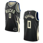 Bucks 2022-23 Statement Edition MarJon Beauchamp Black Jersey Swingman - 49Native