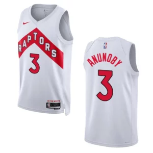Raptors 2022-23 Association Edition OG Anunoby White Jersey Swingman - 49Native