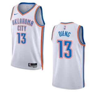 Thunder 2022-23 Association Edition Ousmane Dieng White Jersey Swingman - 49Native