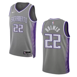 Kings 2022-23 City Edition Richaun Holmes Anthracite Jersey Swingman - 49Native