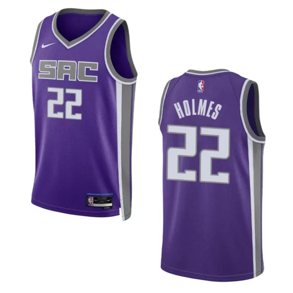 Kings 2022-23 Icon Edition Richaun Holmes Purple Jersey Swingman - 49Native