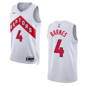 Raptors 2022-23 Association Edition Scottie Barnes White Jersey Swingman - 49Native