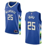 Bucks 2022-23 City Edition Serge Ibaka Royal Jersey Swingman - 49Native