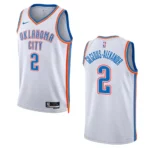 Thunder 2022-23 Association Edition Shai Gilgeous-Alexander White Jersey Swingman - 49Native