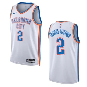 Thunder 2022-23 Association Edition Shai Gilgeous-Alexander White Jersey Swingman - 49Native