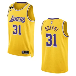 Lakers 2022-23 Icon Edition Thomas Bryant Yellow Jersey Swingman - 49Native