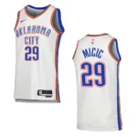 Vasilije Micic Association Edition Oklahoma City Thunder 2022-23 White Swingman Jersey - 49Native