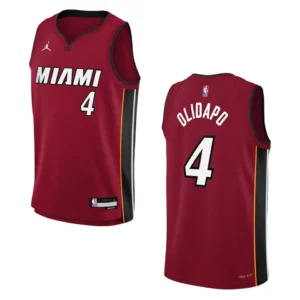 2022-23 Miami Heat Youth Statement Edition Victor Oladipo Red Jersey - 49Native
