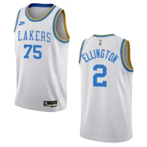 Los Angeles Lakers Wayne Ellington White 75 Anniversary 2022-23 Classic Edition Jersey - 49Native