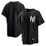 New York Yankees Nike Official Replica Jersey - Black/White - 49Native
